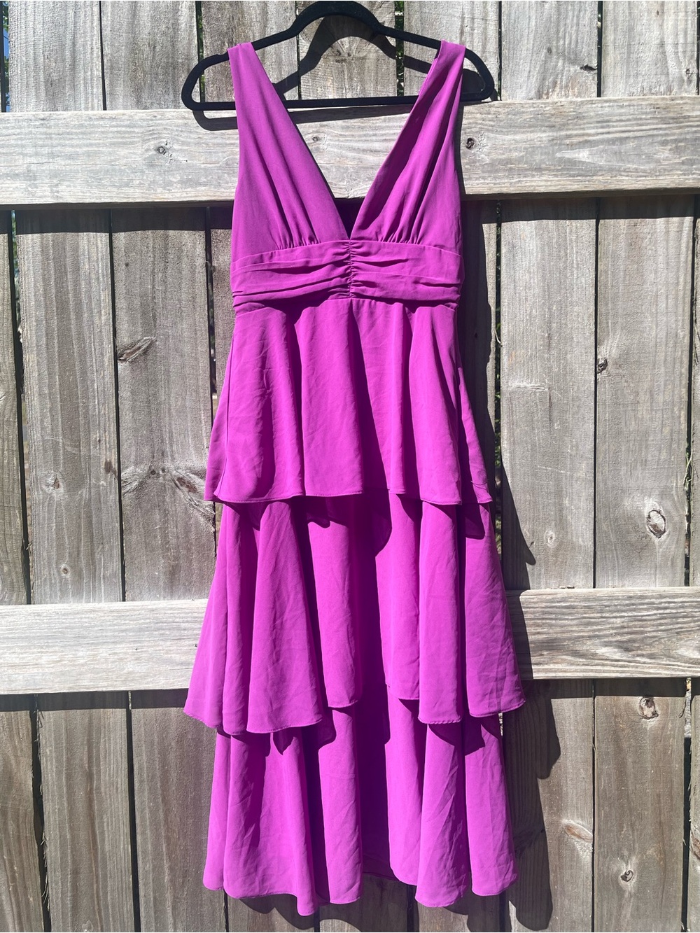 Lulu's Bright Fuchsia Tiered Maxi Dress Size  M